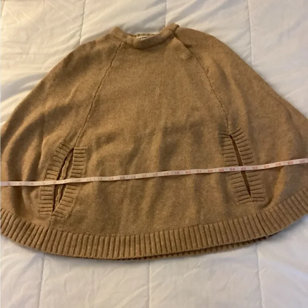 Lands End Camel poncho XL teen wool blend